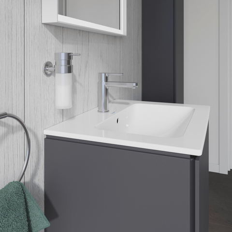 Duravit ME by Starck meubelwastafel 63x49cm met 1 kraangat met overloop met wondergliss wit SW69044