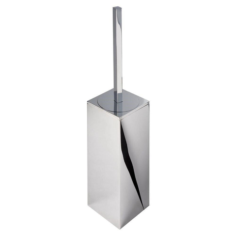 Geesa Modern Art Brosse de toilettes avec support Chrome (tête de brosse noire) 0653513