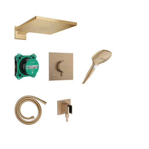 Hansgrohe Raindance E set de douche encastré - 30cm - 1 jet - brushed bronze SW1566591