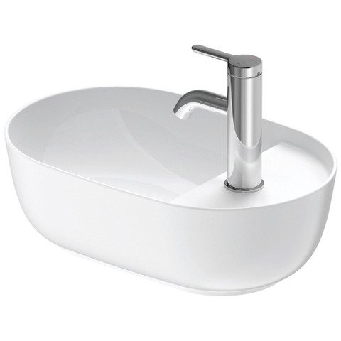 Duravit Luv Fontein - 42x27cm - 1 kraangat L en R - zonder overloop - wit SW527278