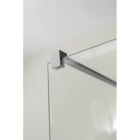 FugaFlow Eccelente Vetro Barre de stabilisation détachable - 120cm - pivotante - inox brossé SW1444095