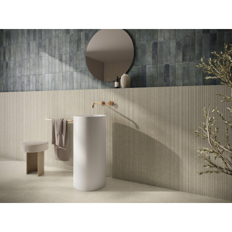 SAMPLE Terravito Elvano Keramisch parket wand- en vloertegel - 60x120cm - 9mm - Sand neli SW1596317