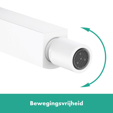 Hansgrohe Finoris Eengreeps bidetkraan - met afvoerplug - mat wit SW651446