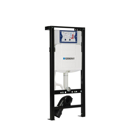 QeramiQ Dely Toiletset - 36.3x51.7cm - diepspoel - rimless - Geberit UP320 plieger inbouwreservoir - softclose toilet zitting - 35mm - mat witte bedieningsplaat - rechthoekige knoppen - mat wit SW1413229