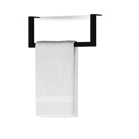 Looox Rail Handdoekhouder 35x14cm - zwart mat SW374830