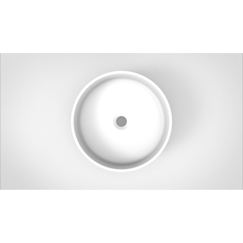 Arcqua Case waskom - 40x40cm - Rond - Cast marble Wit Mat SW767326