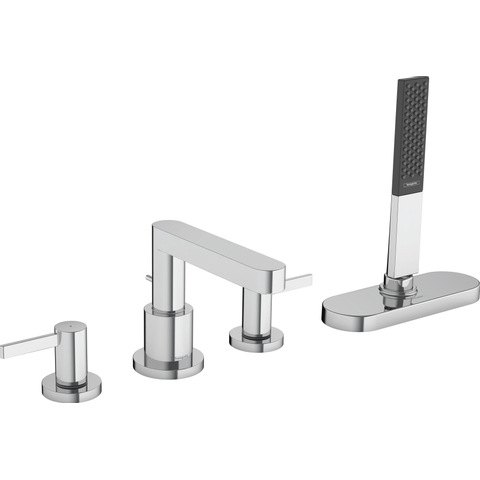 Hansgrohe Finoris Afdekset 4-gats badkraan - met s-box - hoogglans chroom SW651142