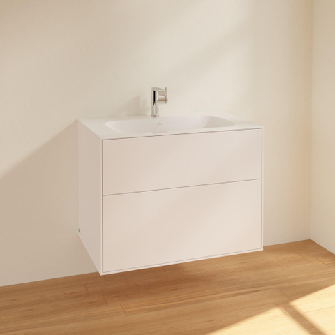 Villeroy & Boch finion wastafelonderkast - 79.6x59.1cm - 2 lades - mat wit SW479536