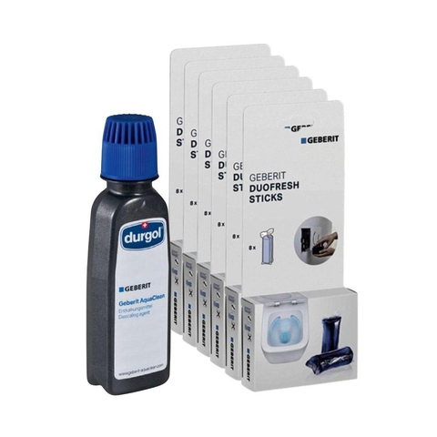 Geberit AquaClean Voordeelpakket - inclusief DuoFresh Sticks - 48 stuks & - 1 fles Aquaclean ontkalker SW1153088
