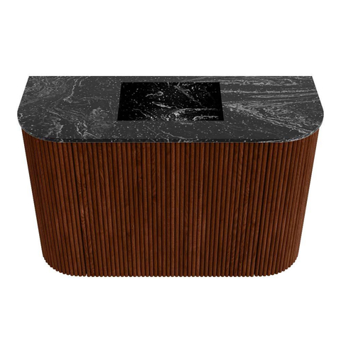 Mondiaz JOYA-DLUX 63.2cm toiletmeubel - ronding links en rechts kleur Ruby - Wastafel FAYE positie Midden Zonder kraangat kleur Lava. SW1423671