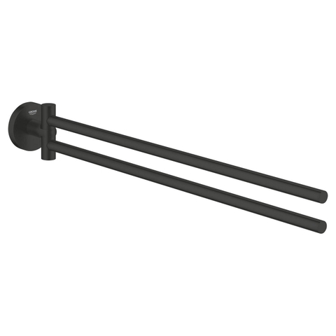 Grohe Start QuickFix Handdoekhouder - 43.9cm - 2-lids - draaibaar - matte black (mat zwart) SW1126745