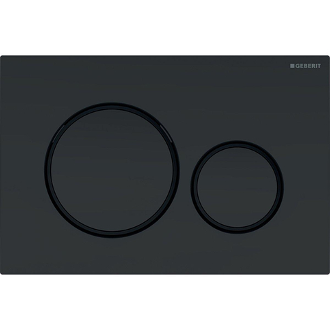 Geberit Sigma20 bedieningsplaat - 2-toets spoeling - rond - dualflush - mat zwart SW420200