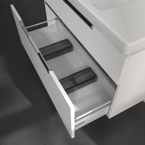 Villeroy & Boch Subway 2.0 wastafelonderkast - 98.7x59x44.9cm - mat wit 1025043
