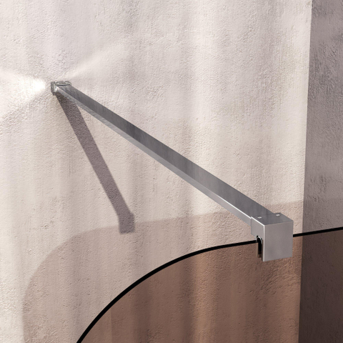 BRAUER Orion Paroi de douche à l'italienne - 120x200cm - verre bronze - traitement anticalcaire - chrome brillant SW1476029