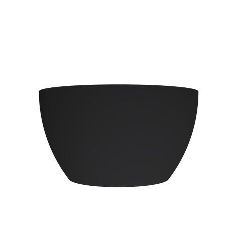 Arcqua Olivia Waskom - 22x22cm - rond - opbouw - mat zwart SW1447193