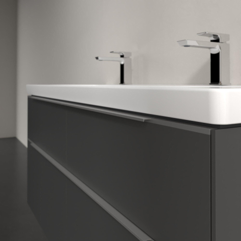 Villeroy & Boch Subway 3.0 wastafelonderkast - 127.2x57.9cm - 4 lades - Graphite (grijs) SW641675