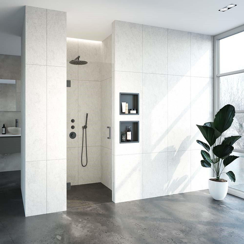 BRAUER Void porte de niche verre clair 70x200 réversible incl. traitement du verre PVD gunmetal brossé SW723896