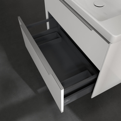 Villeroy & Boch Subway 3.0 wastafelonderkast - 77.2x57.9cm - 2 lades - Brilliant White (wit) SW641504