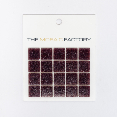 ÉCHANTILLON The Mosaic Factory Amsterdam carreau mosaïque 2x2x0.4cm pour mur et sol pour intérieur et extérieur carré Verre Violet Foncé SW861848