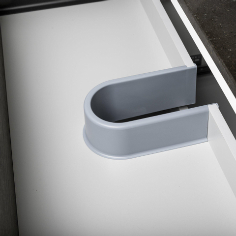 Saniclass New Future Meuble sous lavabo 99x45.5x55cm suspendu avec 2 tiroirs frein de chute MDF Blanc brillant SW3066