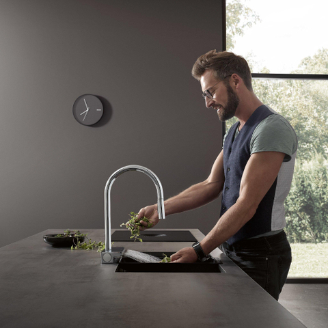 Hansgrohe Aquno Select M81 1-gr keukenkraan 170, uittrekbare vuistdouche, 3j chroom SW1567422