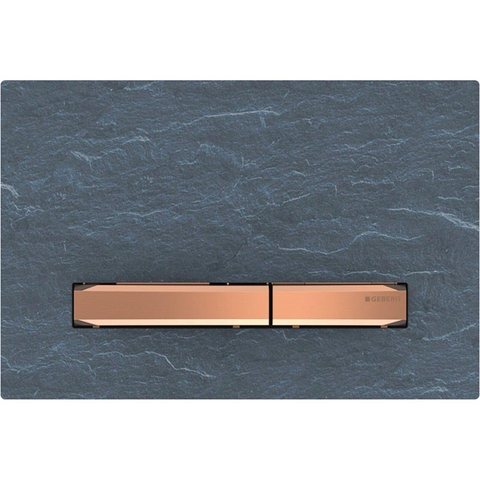 Geberit Sigma50 bedieningplaat, 2-toets spoeling frontbediening voor toilet 24.6x16.4cm rood goud / mustang leisteen SW420607