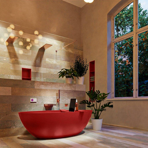 MONDIAZ FLOAT Baignoire îlot - 170x80cm - feu SW491525