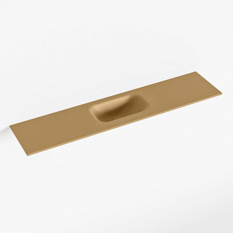 Mondiaz EDEN Fontaine - 100x23x0.9cm - lavabo au milieu - sans trous de robinet - pour meuble de toilettes - Solid surface - Oro SW1025856