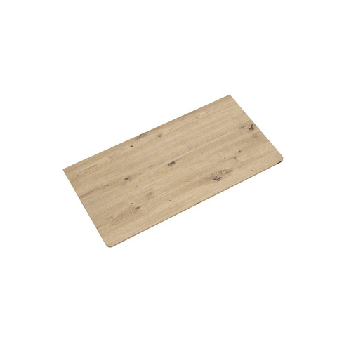 Saniclass Tops Topblad - 100x1.2x46cm - afgeronde hoeken - rustiek eiken SW1239493