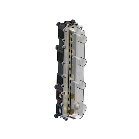 Hotbath Push Button inbouwdeel - 3 stopkraan SW229622