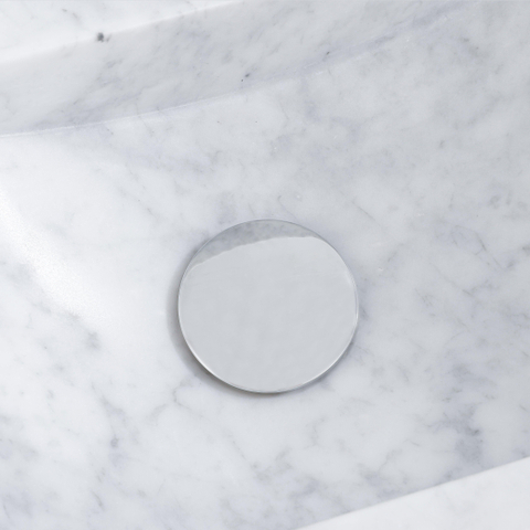 Saniclass Fuente pack lave-mains – rectangulaire – 40 x 22 x 10 cm – pierre naturelle blanche – robinet chromé SW1111493