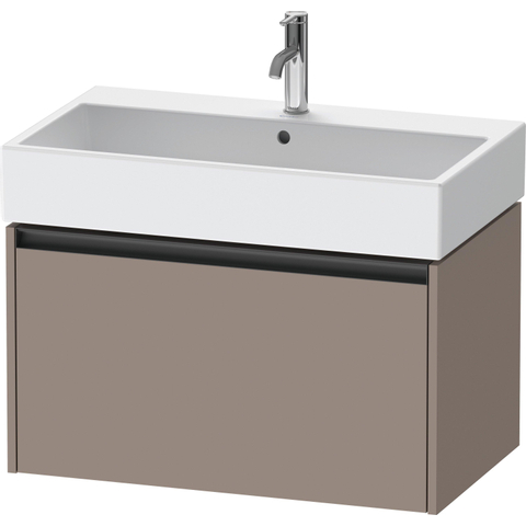 Duravit Ketho.2 Wastafelonderbouwkast - met 1 lade - 78.4x46x44cm - met greep antraciet - basalt mat SW772691