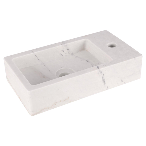 Differnz Hura lave-mains - 40x22x9cm - 1 trou robinet - sans bonde - blanc SW1236902