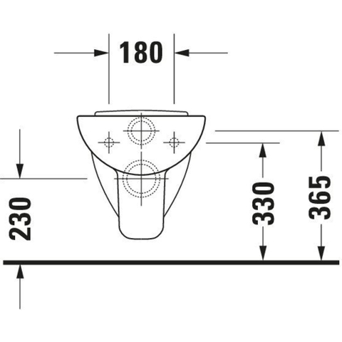 Duravit D-Code hangtoilet – vlakspoel – diepte 54 cm – glans wit 0315124