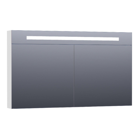 BRAUER Promise Deluxe armoire de toilette - 60x70x15cm - avec éclairage direct 1 porte miroir double face à gauche mate blanche SW84355