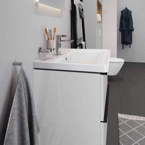 Duravit D-neo Wastafel - 65x48cm - met 1 kraangat - met overloop - wit SW640403