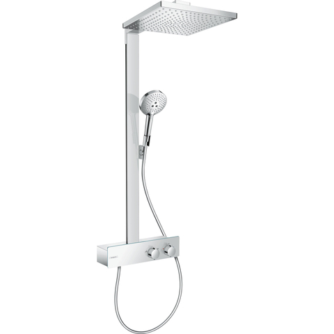Hansgrohe Raindance E Square E300 Ensemble de douche apparent - 1 jet - thermostat - EcoSmart E300 - pomme de tête - chrome SW157200