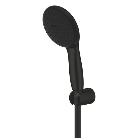Grohe Tempesta 110 Handdoucheset - 2 straalsoorten - rond - met houder - gladde slang - 150cm - matte black (mat zwart) SW1108764