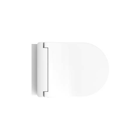 Bidetwash Optima douche-wc-zitting met wandcloset – set – compact 36,5x51 cm – glans wit SW1576442