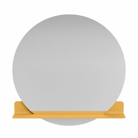 Mondiaz SPOT miroir – Ø 100 cm – avec tablette – Ocher (jaune) SW1235566