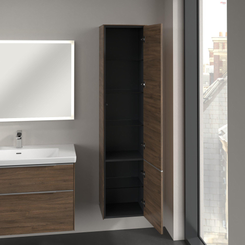 Villeroy & Boch Subway 3.0 kast hoog - 171x40 - 2 deur - 1 schap rechts - Arizona Oak (hout) SW641593