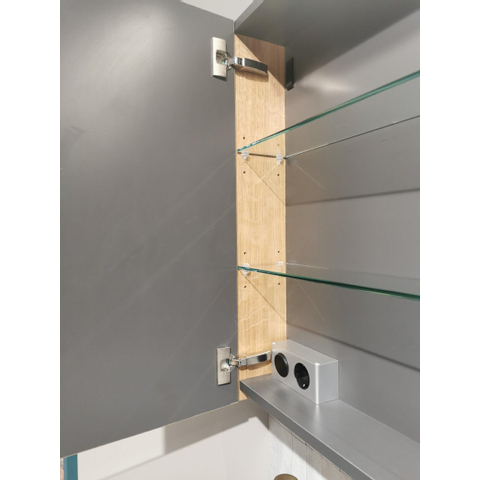 Saniclass Holz Base spiegelkast – 120x70 cm – Eiken SW773985