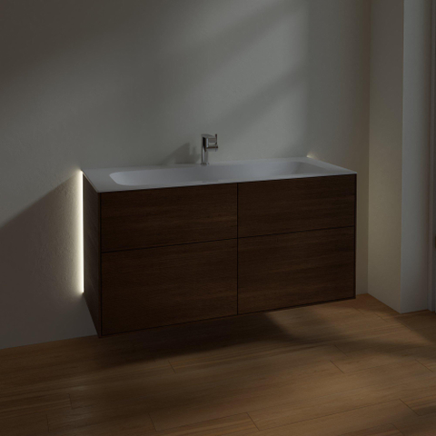Villeroy & Boch finion wastafelonderkast - 119.6x59.1cm - 4 lades - Walnut (mat hout) SW479527