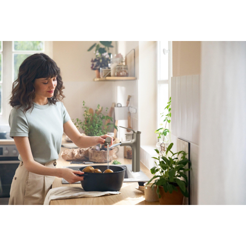 Hansgrohe Zesis M33 - 1 greeps keukenkraan - 160 metalen uittrekbare. vuistdouche - 2jet - rvs look SW918745