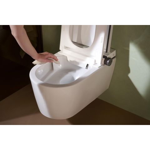 Hansgrohe LavaPura Element S WC lavant – séchage à air chaud & abattant automatique – blanc brillant SW1413638