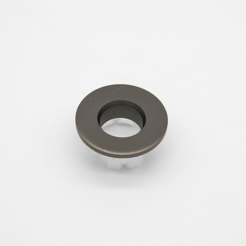 Fortifura Calvi Luxe Overloopring - 3cm - geschikt - voor wastafels - PVD - geborsteld gunmetal (antraciet) SW773494