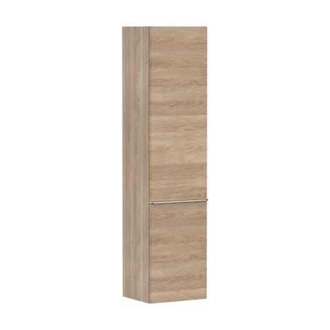 Hansgrohe Xelu Q Armoire haute - 165x40x35cm - 2 portes - poignée chrome - fermeture amortie - charnière à gauche - natural oak SW995260