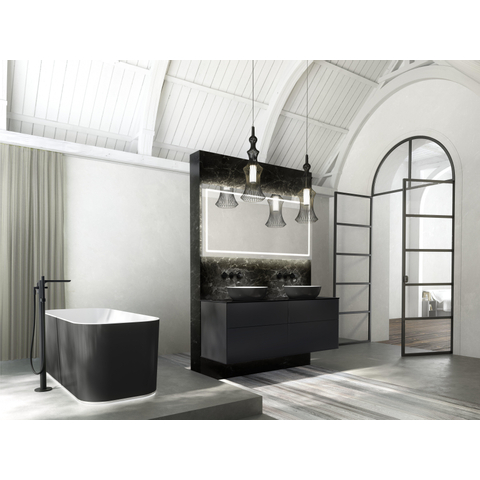 Villeroy & Boch Artis Lavabo à poser rond Ø43x12.5cm sans trou pour robinetterie sans trop plein coal black SW68817