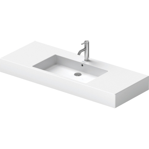 Duravit Vero Meubelwastafel - met kraangat - met overloop - 125x49cm - met wondergliss - wit 0291358