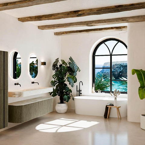 MONDIAZ THOR-DLUX Meuble de salle de bains - 170cm - arrondi gauche + droite - couleur Shadow - 1 tiroir - 2 portes - Vasque suspendue CLOUD Double sans trou de robinet - couleur Ostra SW1465534